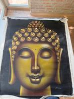 Buddah op doek hand geschilderd, Ophalen of Verzenden