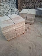 25m² 50x50, grijs, gebruikt, op pallet 6cm, Gebruikt, Ophalen of Verzenden, 10 m² of meer, Beton