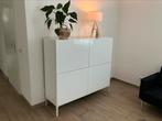Mooie strakke 4 deurs kast Ikea, Huis en Inrichting, Gebruikt, Ophalen of Verzenden, Hoogglans wit, greeploos, 25 tot 50 cm