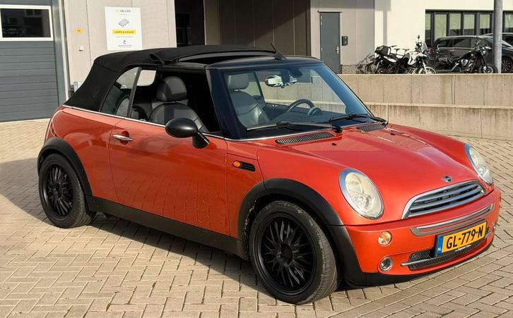 MINI COOPER CABRIO 1.6 16V  CABRIOLET BJ2004 ORANJE METALLIC, Auto's, Mini, Bedrijf, ABS, Airbags, Airconditioning, Alarm, Bluetooth