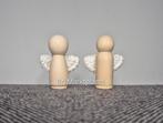 Peg doll engel met gehaakte vleugels, cadeautje, decoratie, Ophalen of Verzenden, Nieuw, Haken