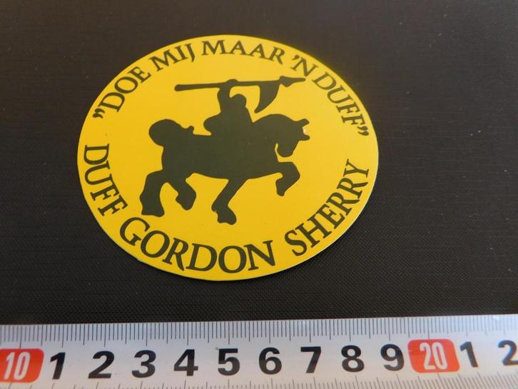 sticker Doe mij maar 'n Duff  DUFF GORDON Sherry, Hobby en Vrije tijd, Stickers en Plaatjes, Zo goed als nieuw, Sticker, Ophalen