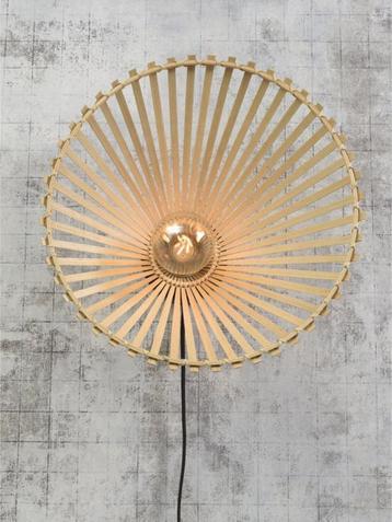 Good & Mojo wandlamp bamboe asymmetrisch Ø50cm beschikbaar voor biedingen