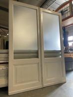 Set schuif / en-suite deuren met melk glas 218x164cm., Antiek en Kunst, Ophalen
