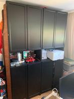 2x IKEA BILLY boekenkast 80x40x202 + opzetstukken 80x40x35, Ophalen, Met deur(en), 200 cm of meer, 50 tot 100 cm