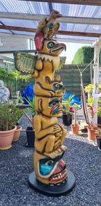 Beeld Totempaal,220cm,Indiaan totem,Cowboy,mancave,, Tuin en Terras, Ophalen, Zo goed als nieuw, Kunststof, Mensenbeeld