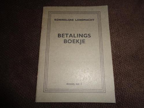 Leger 1946 persoonlijk betalingsboekje, Verzamelen, Militaria | Algemeen, Landmacht, Overige typen, Nederland, Verzenden