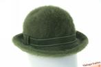 Vintage Dameshoed Kangol groen angora wol 55-56 = S, 56 of 57 cm (M, 7 of 7⅛ inch), Hoed, Ophalen of Verzenden, Zo goed als nieuw