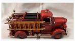 Brandweer auto, Woondecoratie, Rood metaal 22 x 11 x 8 cm, Ophalen of Verzenden