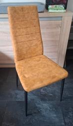 6 x eetkamerstoel cognac / beige, Huis en Inrichting, Stoelen, Ophalen, Zo goed als nieuw, Overige kleuren, Eén