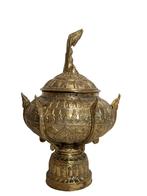 Oude Bronzen Rituele Offerkom – Boeddhistisch Altaarobject, Ophalen of Verzenden, Gebruikt