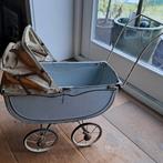 Oud poppenwagentje lichtblauw metaal, Antiek en Kunst, Ophalen of Verzenden