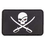 Piraten patch – 3D "Skull with Swords" – Zwart, Ophalen of Verzenden, Luchtmacht, Nederland, Embleem of Badge