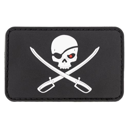 Piraten patch – 3D "Skull with Swords" – Zwart, Verzamelen, Militaria | Algemeen, Luchtmacht, Embleem of Badge, Nederland, Ophalen of Verzenden