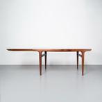 Vintage Deense eettafel ontworpen door Johannes Andersen, Ophalen, Gebruikt, Teakhout, 200 cm of meer