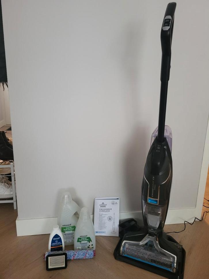 Bissell Crosswave Cordless Pro C6 incl. Benodigdheden, Witgoed en Apparatuur, Stofzuigers, Nieuw, Stofzuiger, Minder dan 1200 watt