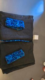 Gordijnen zwart met blauwe pluche buitenrand, Auto-onderdelen, Vrachtwagen-onderdelen, Ophalen of Verzenden, Overige merken