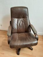 Leren fauteuil voor senioren, Gebruikt, Vintage, 75 tot 100 cm, Ophalen of Verzenden