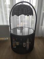 Sfeervolle Manou Rotan Bar met glasplaat en verlichting €25, Ophalen, Gebruikt