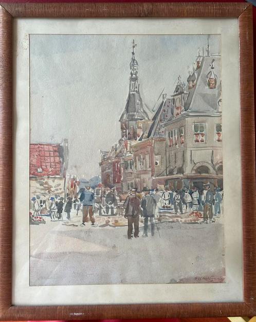 Schilderij Fik Abbing, Antiek en Kunst, Kunst | Schilderijen | Klassiek, Ophalen