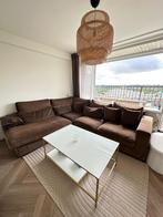 Comfortabele bruine hoekbank met lounge, Ophalen, 250 tot 300 cm, Gebruikt, 100 tot 125 cm