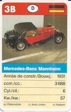 Kw4521 autokaartje 3b mercedes benz mannheim, Ophalen of Verzenden, Zo goed als nieuw, Auto's
