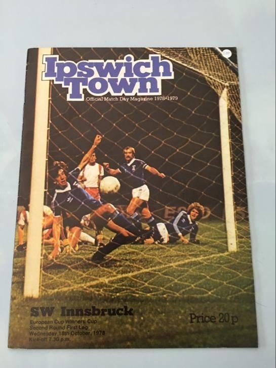 ⚽ Programma EC2 Ipswich Town - Innsbruck 1978-1979 ⚽, Verzamelen, Sportartikelen en Voetbal, Ophalen of Verzenden, Gebruikt, Buitenlandse clubs