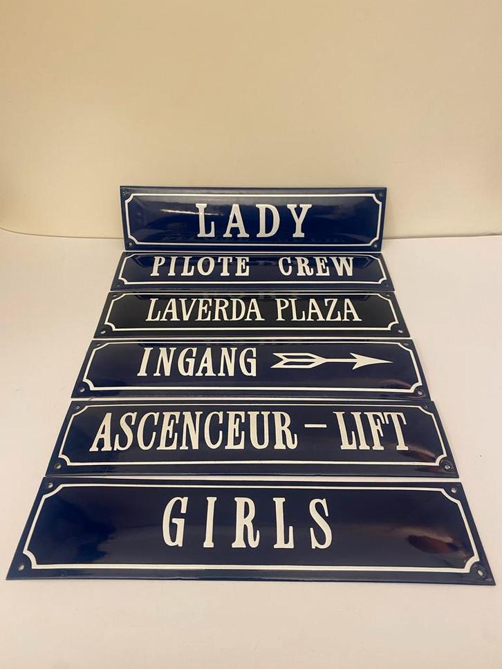 Emaille Borden Collectie, Antiek en Kunst, Antiek | Emaille, Ophalen of Verzenden