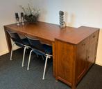 Eikenhouten tafel in kersenkleur., Ophalen, Eikenhout, 50 tot 100 cm, 150 tot 200 cm