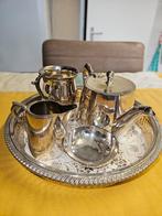 verzilverd stel, Antiek en Kunst, Antiek | Servies compleet, Ophalen of Verzenden