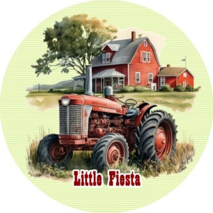 LF6002 icing frosting boerderij tractor 18cm eetbare print, Hobby en Vrije tijd, Taarten en Cupcakes maken, Nieuw, Versiering