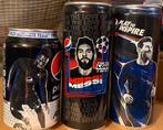 3 mooie Pepsi Blikjes met voetbalspelers, Verzenden, Gebruikt