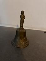 Antieke Koperen Bel met Figuur, Ophalen, Koper