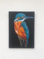 Schilderij ijsvogel op hout, Verzenden