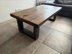 Salon tafel met stalen poot, Ophalen, 100 tot 150 cm, 50 tot 100 cm, Zo goed als nieuw