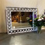 Spiegel – white wash houten lijst - 100 x 80 cm - TTM Wonen, Www.ttmwonen.nl, 100 tot 150 cm, Www.ttmwonen.nl, Nieuw
