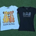 2 T-shirts Lion King & Amsterdam mt XXS, Maat 34 (XS) of kleiner, Ophalen of Verzenden, Zo goed als nieuw, Zwart