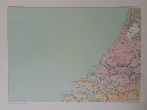 B106/ Plattegrond Zuid West Nederland op 1-7-1817 Litho 1930, Antiek en Kunst, Kunst | Litho's en Zeefdrukken, Ophalen of Verzenden