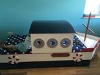Bed voor kinderen. In de vorm van een boot. Hard hout., 85 tot 100 cm, Ophalen of Verzenden, Zo goed als nieuw, Lattenbodem