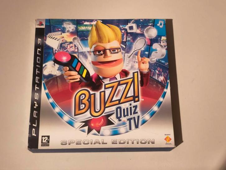 Buzz! Quiz TV Special Edition PS3 compleet, Spelcomputers en Games, Games | Sony PlayStation 3, Zo goed als nieuw, Puzzel en Educatief