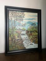 Groot klassiek schilderij op doek “landschap”, Ophalen