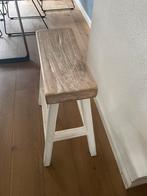 Houten Zadelkruk - Stoer en Stijlvol, Huis en Inrichting, Stoelen, Ophalen, Gebruikt, Wit, Eén