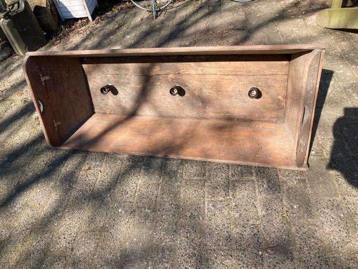 Hanglamp van een antieke houten trog (180325), Antiek en Kunst, Antiek | Lampen, Ophalen