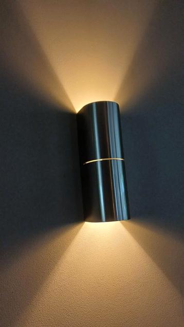 Mooie rvs wandlampen 6x beschikbaar voor biedingen