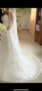 Trouwjurk met sluier RANDY FENOLI, Trouwjurk, Randy Fenoli, Wit, Ophalen of Verzenden