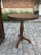 18e 19e eeuw prachtig oud bijzet tafeltje wijntafel dik blad, Ophalen