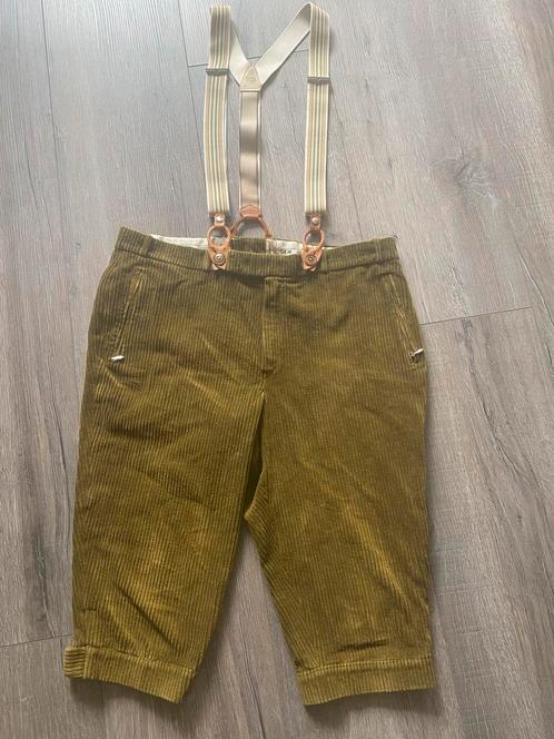 Originele Oostenrijkse Vintage Knickerbocker Lederhosen Rib, Kleding | Heren, Broeken en Pantalons, Gedragen, Groen, Ophalen of Verzenden