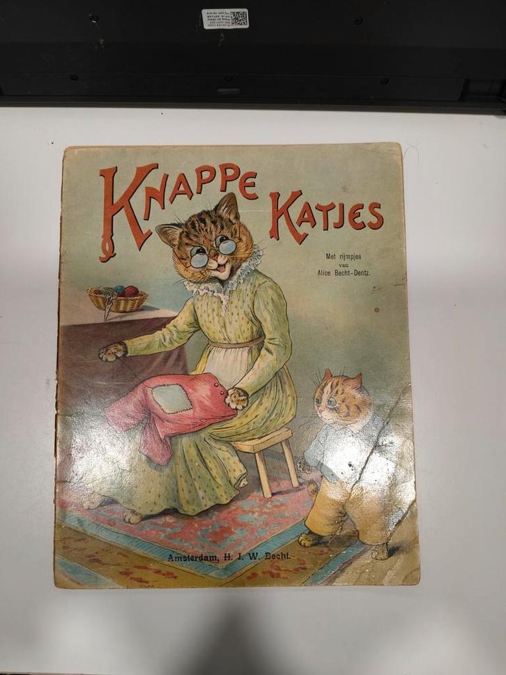 Knappe Katjes met Rijmpjes van Alice Becht-Dentz (1905), Boeken, Prentenboeken en Plaatjesalbums, Gelezen, Prentenboek, Ophalen of Verzenden