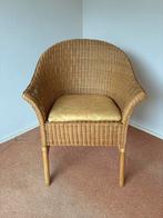 Rotan stoel met kussen, Huis en Inrichting, Stoelen, Ophalen, Gebruikt, Bruin, Riet of Rotan