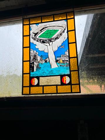 Glas-in-lood Feyenoord Stadion Feijenoord beschikbaar voor biedingen